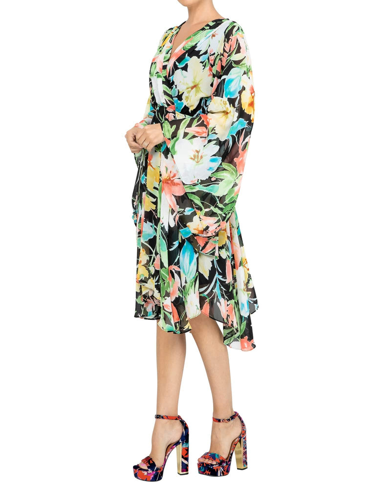 Sunset Dress - Black Watercolor