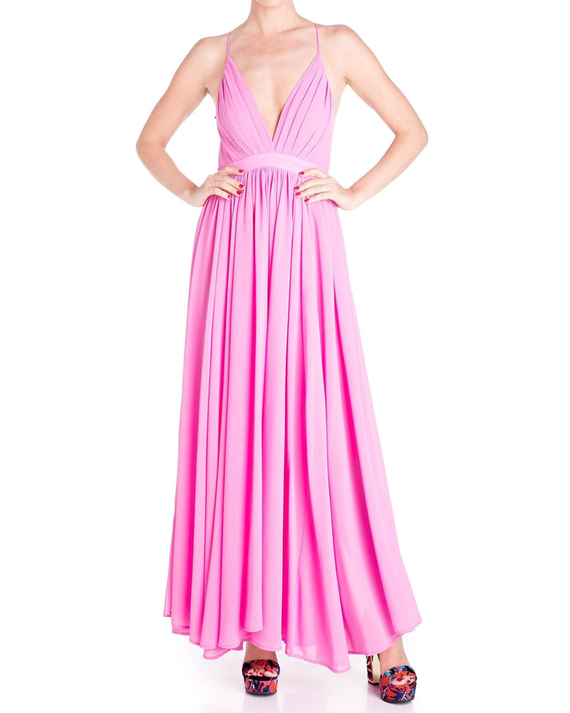 Enchanted Garden Maxi Dress - Bubblegum Pink