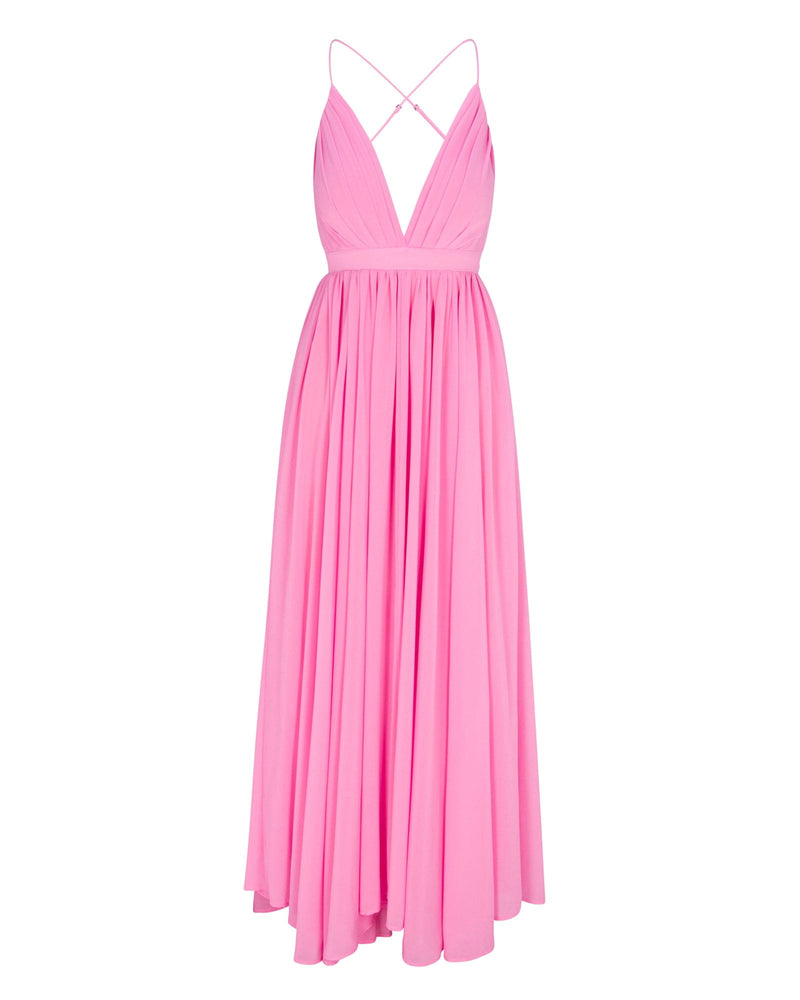 Enchanted Garden Maxi Dress - Bubblegum Pink