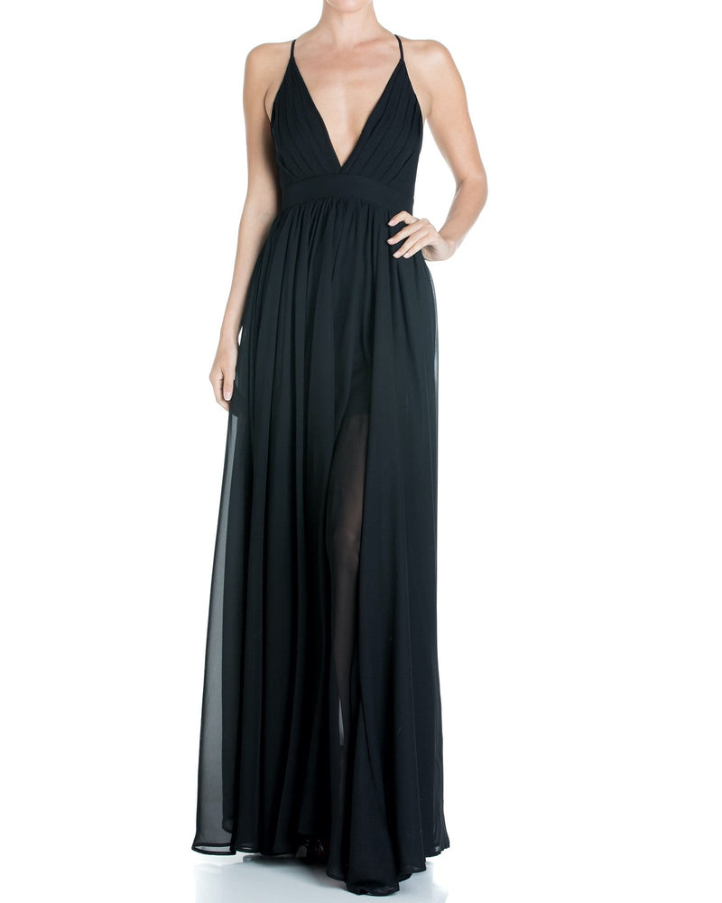 Enchanted Garden Maxi Dress - Black - Meghan Fabulous