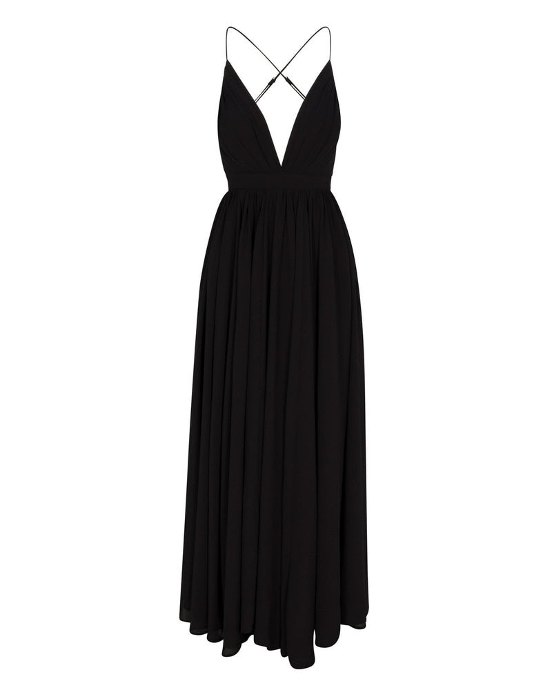 Enchanted Garden Maxi Dress - Black