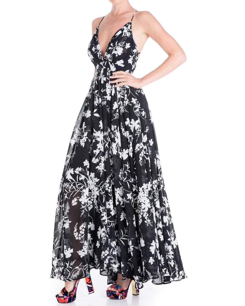 Enchanted Garden Maxi Dress - Dahlia Black