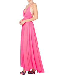 Enchanted Garden Maxi Dress - Neon Pink