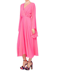 Sunset Midi Dress - Neon Pink