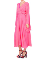 Sunset Midi Dress - Neon Pink