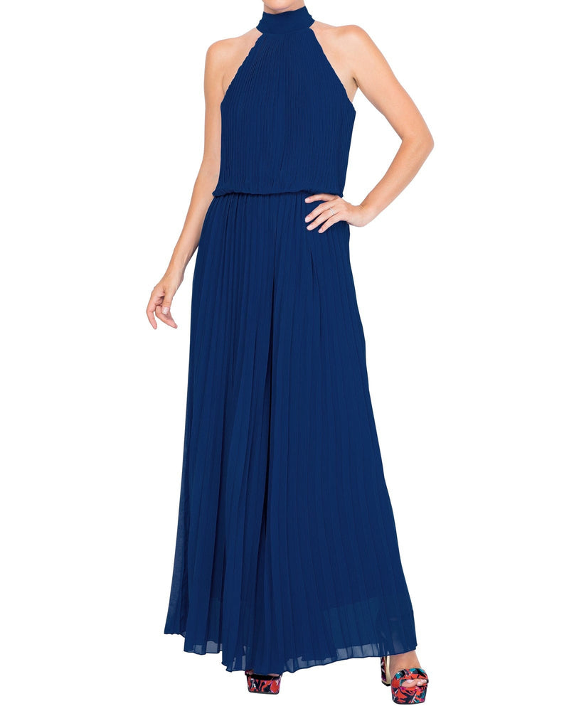 Wild Orchid Pleat Jumpsuit - Navy