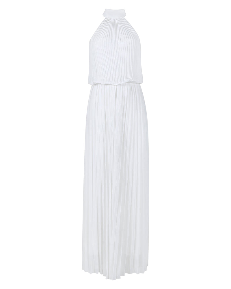 Pleated deals white jumpsuit