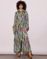 Martini Maxi Dress - Lime Glitter