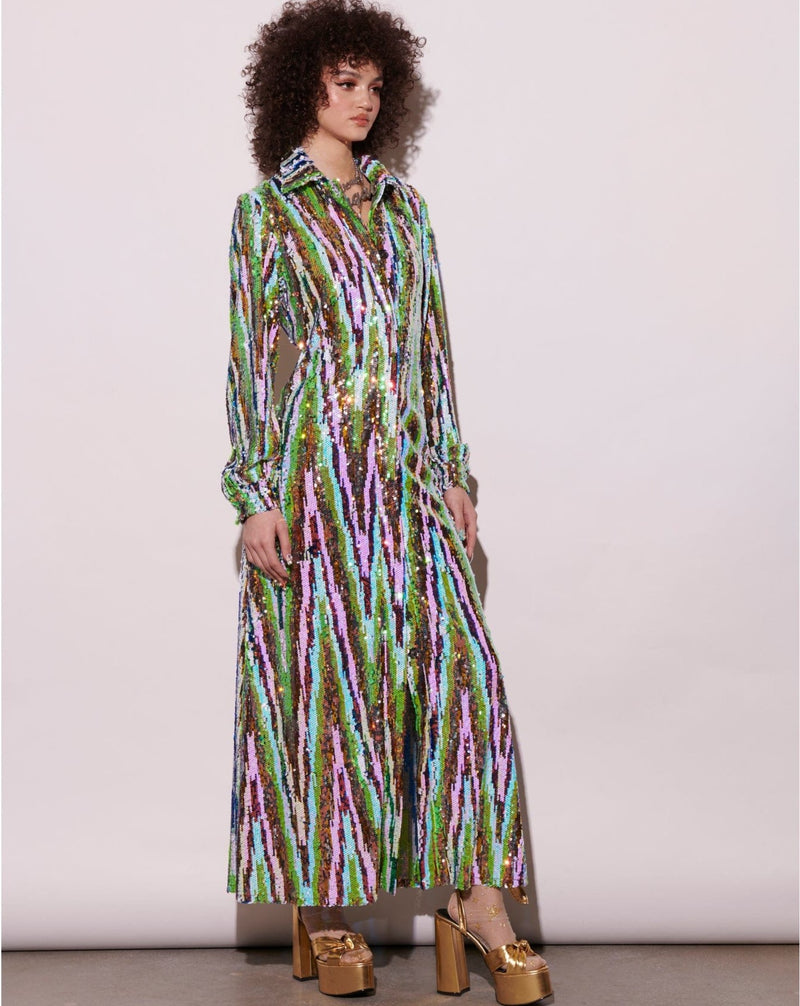 Zara striped deals maxi dress