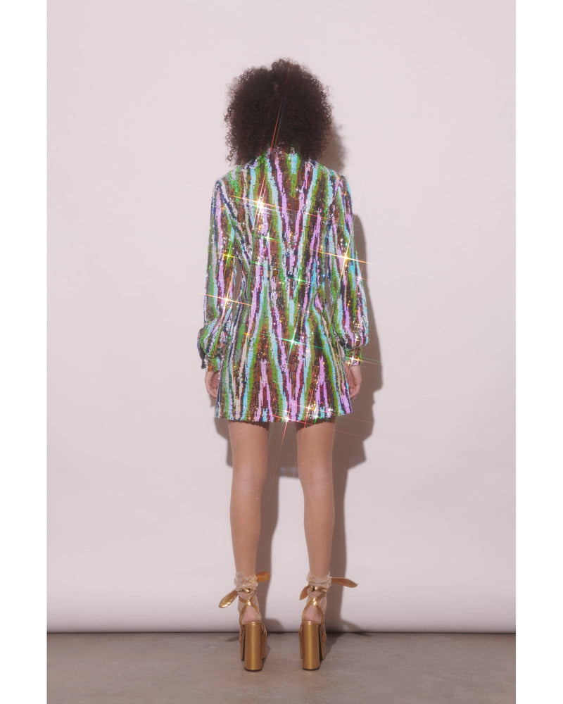 Martini Dress - Lime Glitter